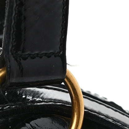 Saint Laurent Crocodile Embossed Patent Large Muse Black 12 of 16
