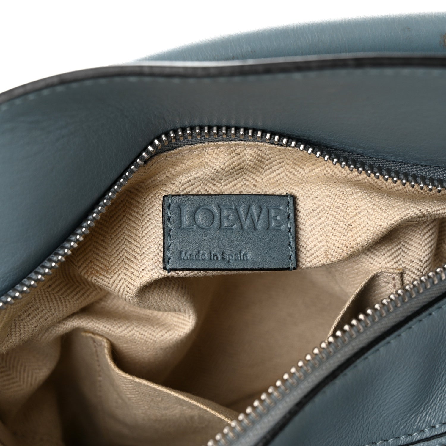Loewe Calfskin Small Puzzle Bag Stone Blue 6 of 14