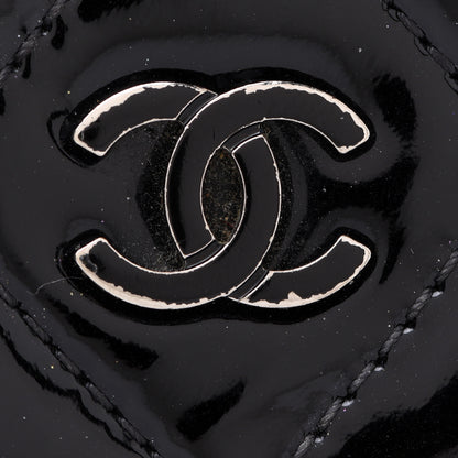Chanel Patent CC Large Gusset Flap Wallet Black 9 of 15