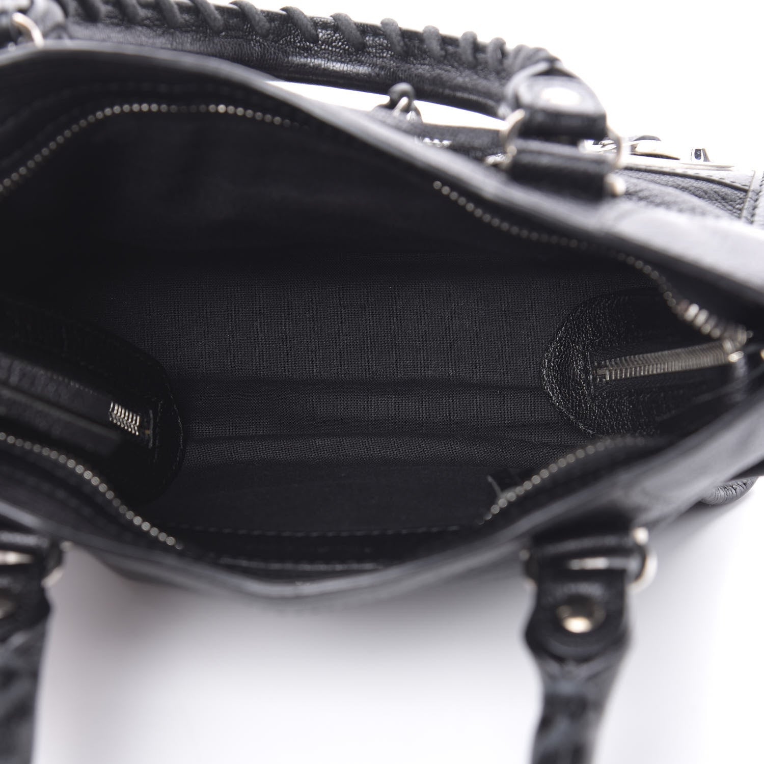 Balenciaga Chevre Silver Metallic Edge Hardware Mini City Black 5 of 10