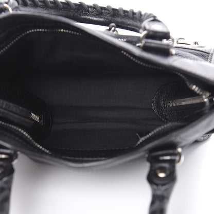Balenciaga Chevre Silver Metallic Edge Hardware Mini City Black 5 of 10