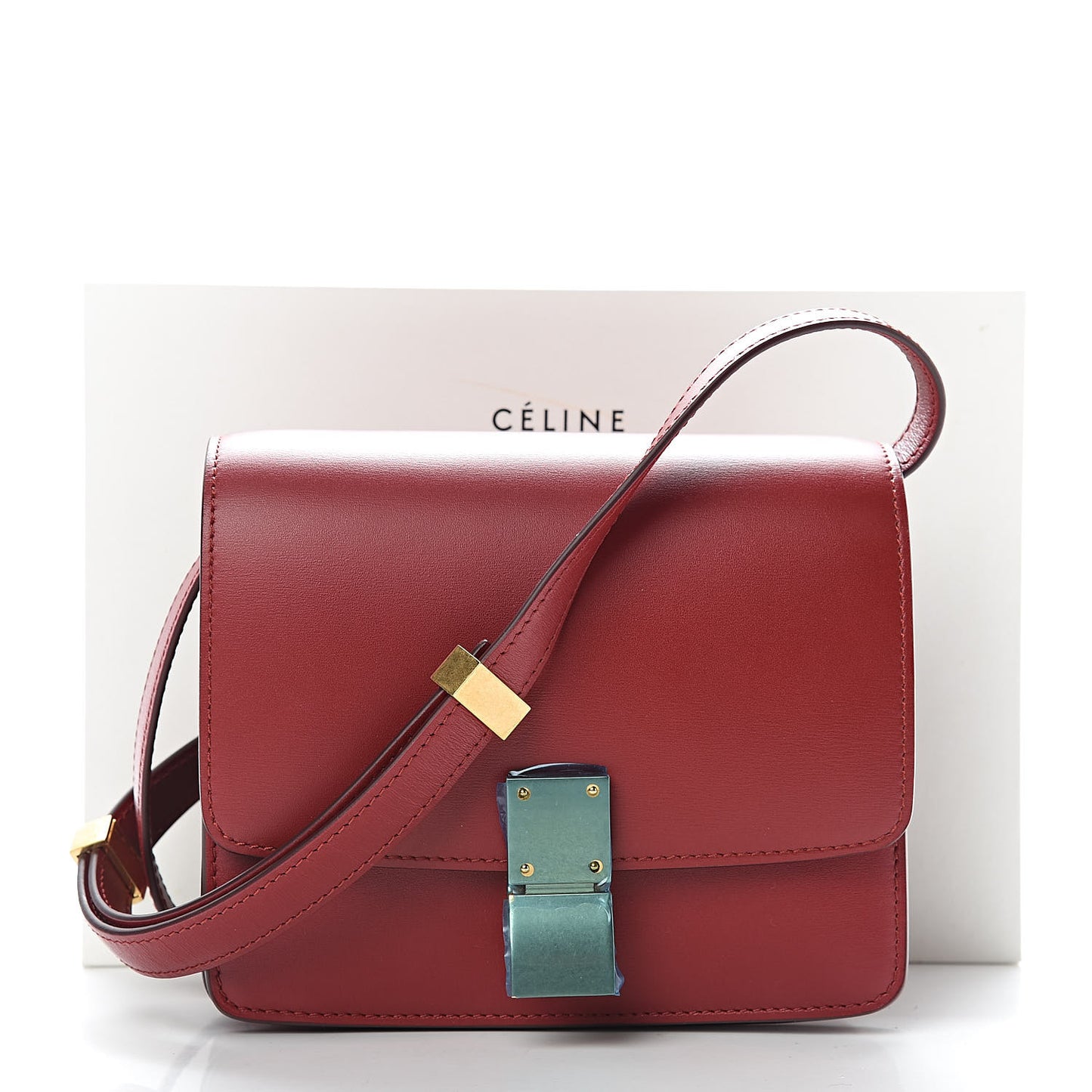 Smooth Calfskin Small Classic Box Flap Bag Red