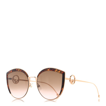 Fendi Metal Acetate F is Fendi FF Cat Eye Sunglasses FF 0290/S Gold 1 of 8
