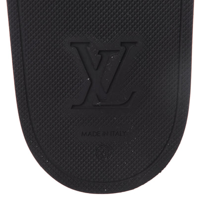 Louis Vuitton Calfskin Mens New Wave Mirabeau Flat Mules Black 8 of 10