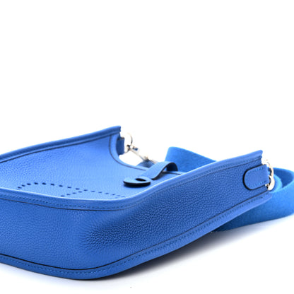Hermes Taurillon Clemence Evelyne TPM Bleu Zellige 10 of 11