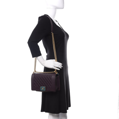Chanel Lambskin Quilted Medium Boy Flap Purple 1 of 8