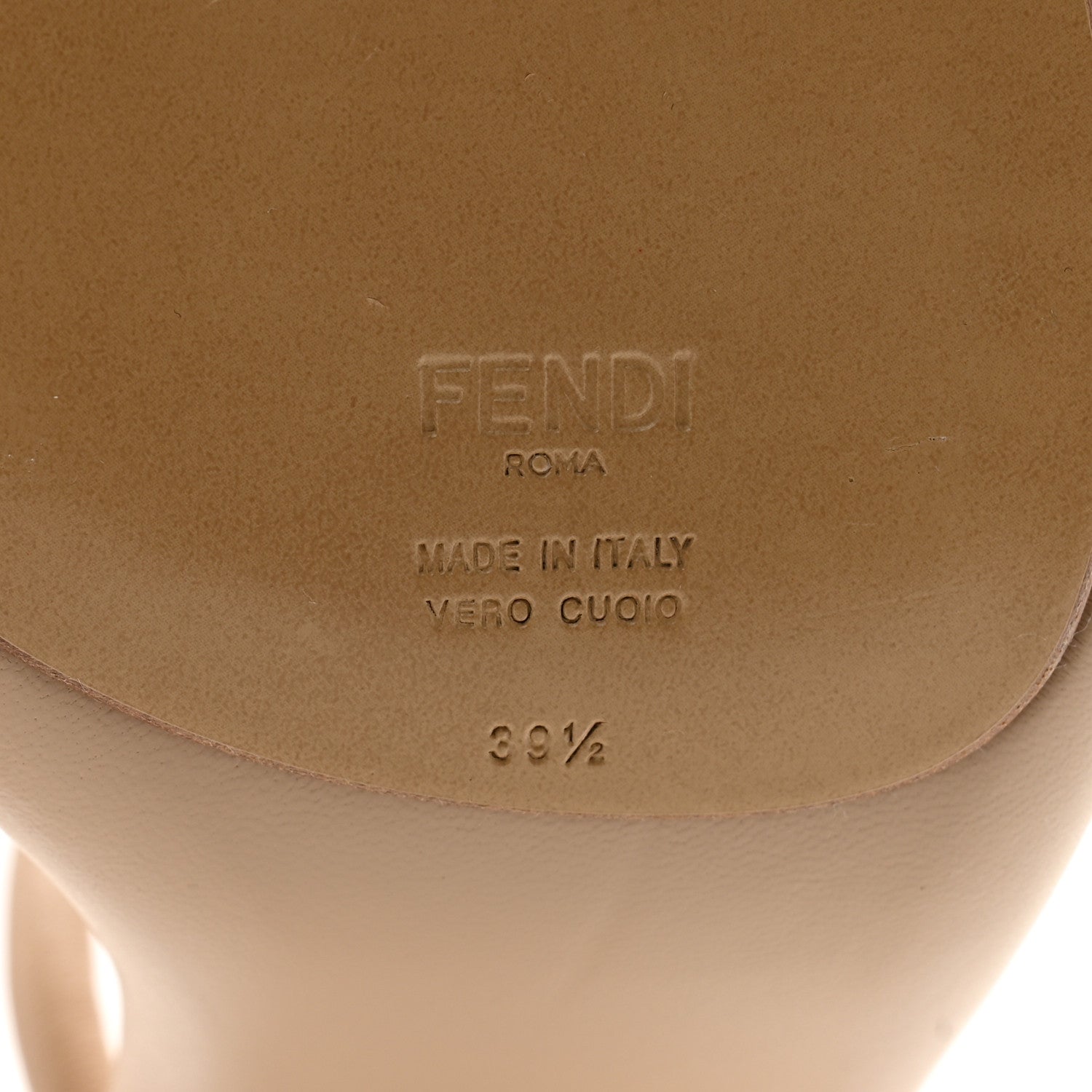 Fendi Nappa Baguette Ankle Strap 30/110mm Platform Sandals 39.5 Buff 7 of 11