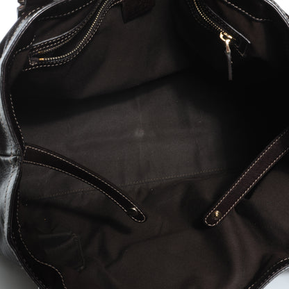 Gucci Leather Britt Tote Dark Brown 7 of 7