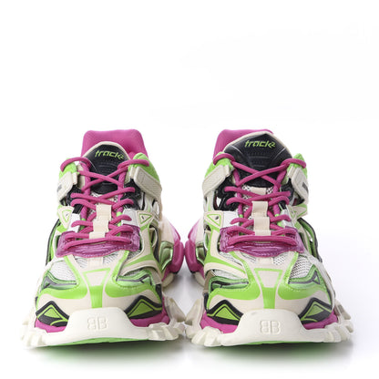 Balenciaga Rubber Mesh Bi-Color Mens Track.2 Open Sneakers 45 White Green Pink 2 of 8