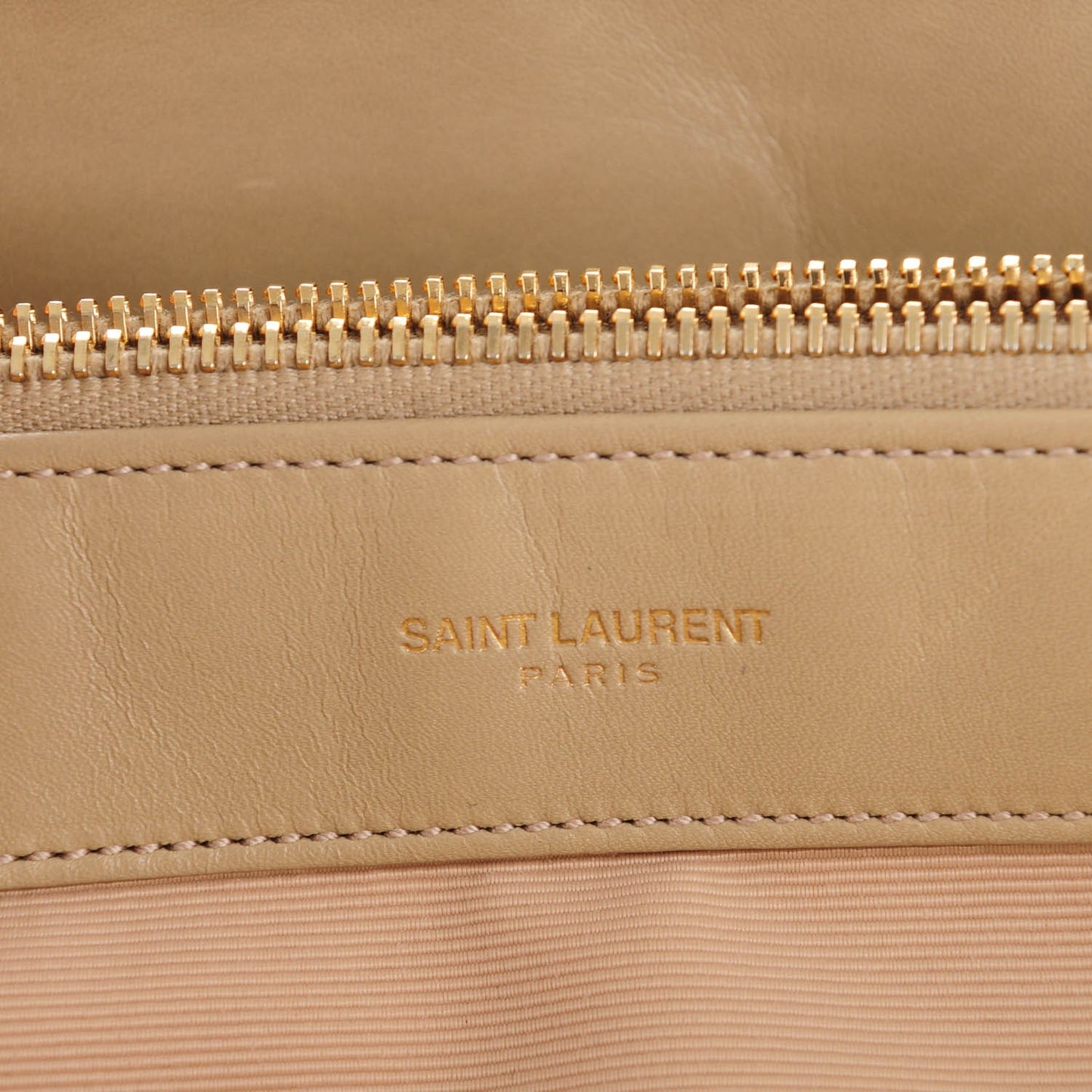 Lambskin Matelasse Chevron Monogram Cassandre Shopper Dark Beige