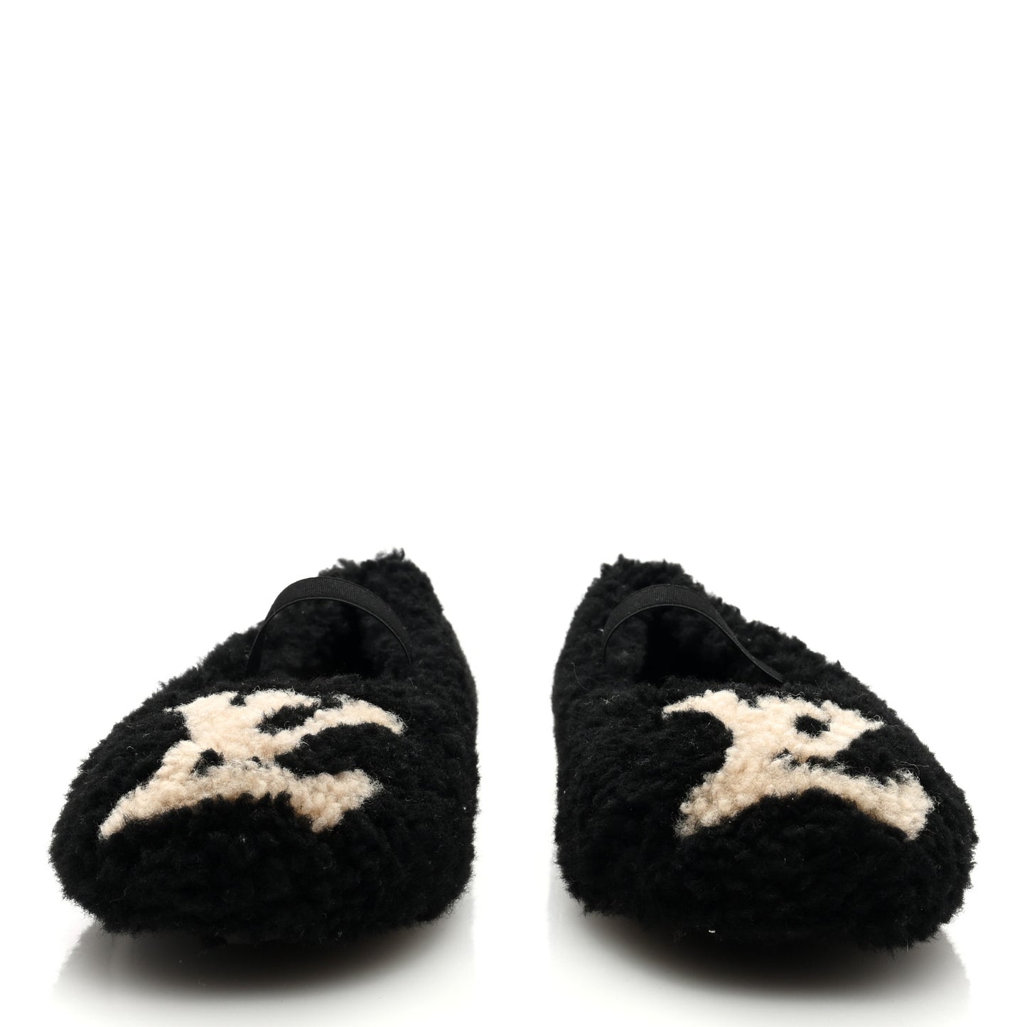 Shearling Popi Ballerina Flats 41 Black