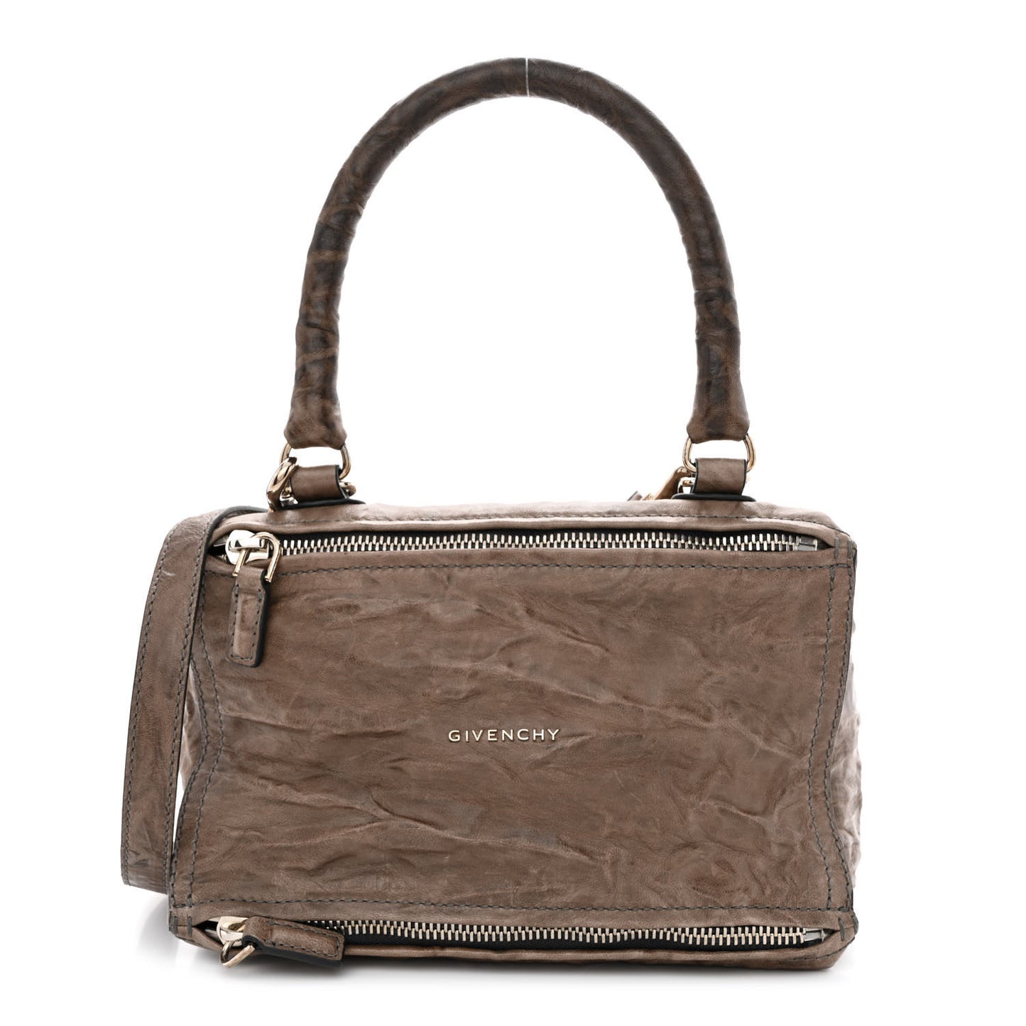 Tumbled Sheepskin Small Pandora Charcoal