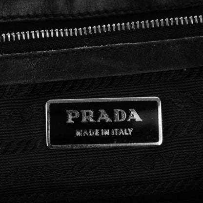 Prada Vitello Easy A Foldover Pushlock Satchel Black 9 of 19