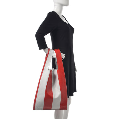 Balenciaga Agneau Supermarket Tote Red White 2 of 11