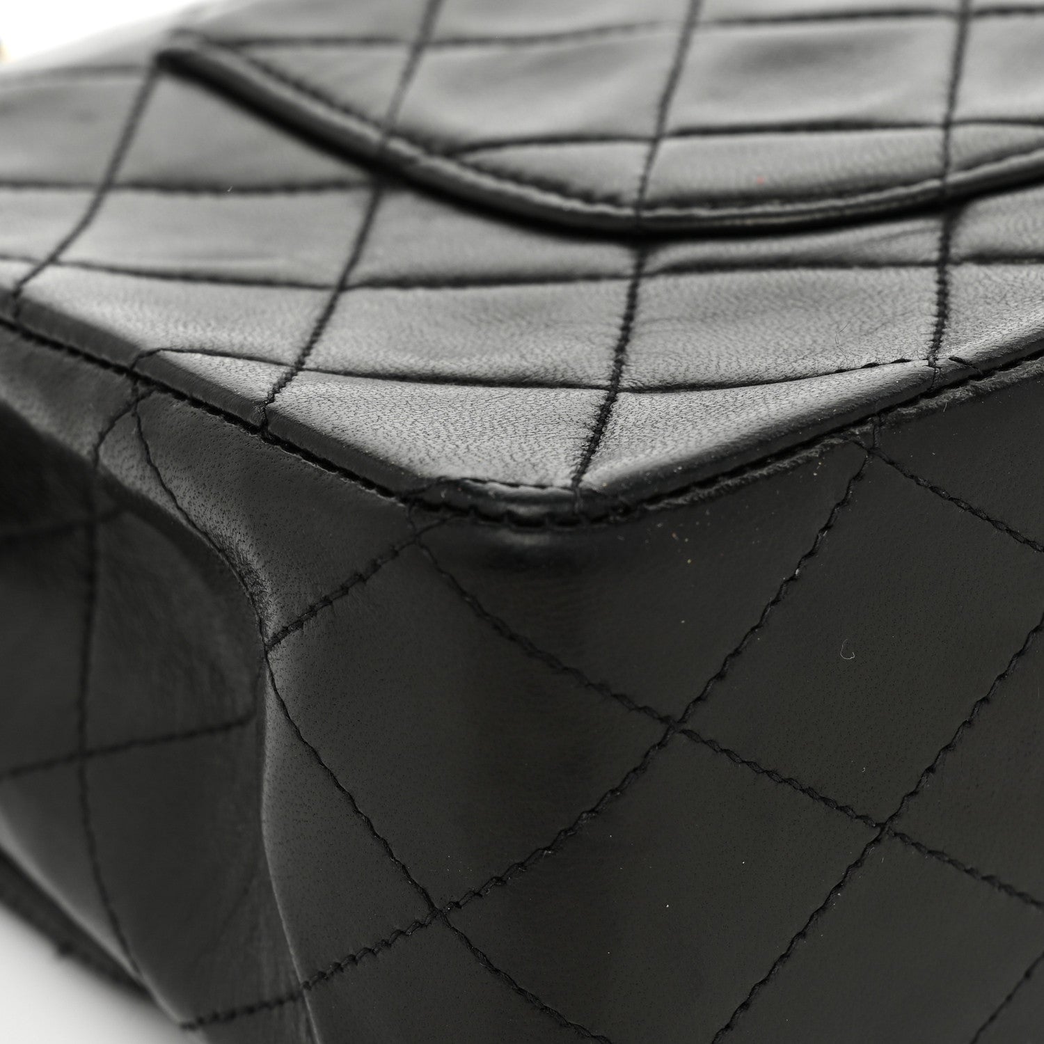 Chanel Lambskin Quilted Medium Double Flap Black 15 of 16
