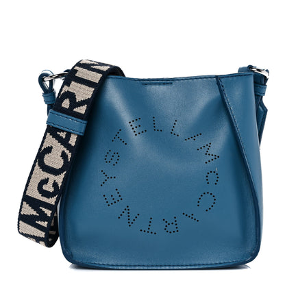 Stella McCartney Eco Alter Nappa Perforated Logo Mini Crossbody Teal 1 of 6