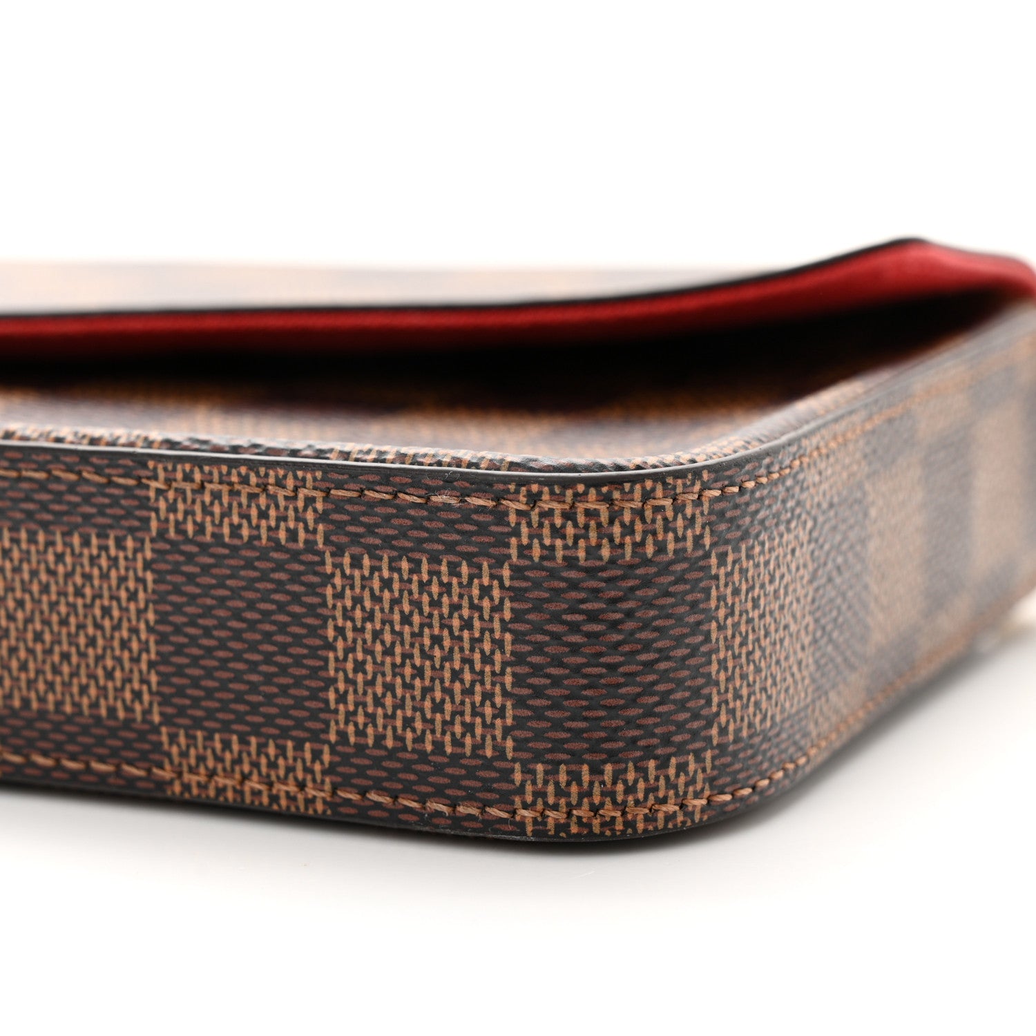 Louis Vuitton Damier Ebene Pochette Felicie Chain Wallet 11 of 12