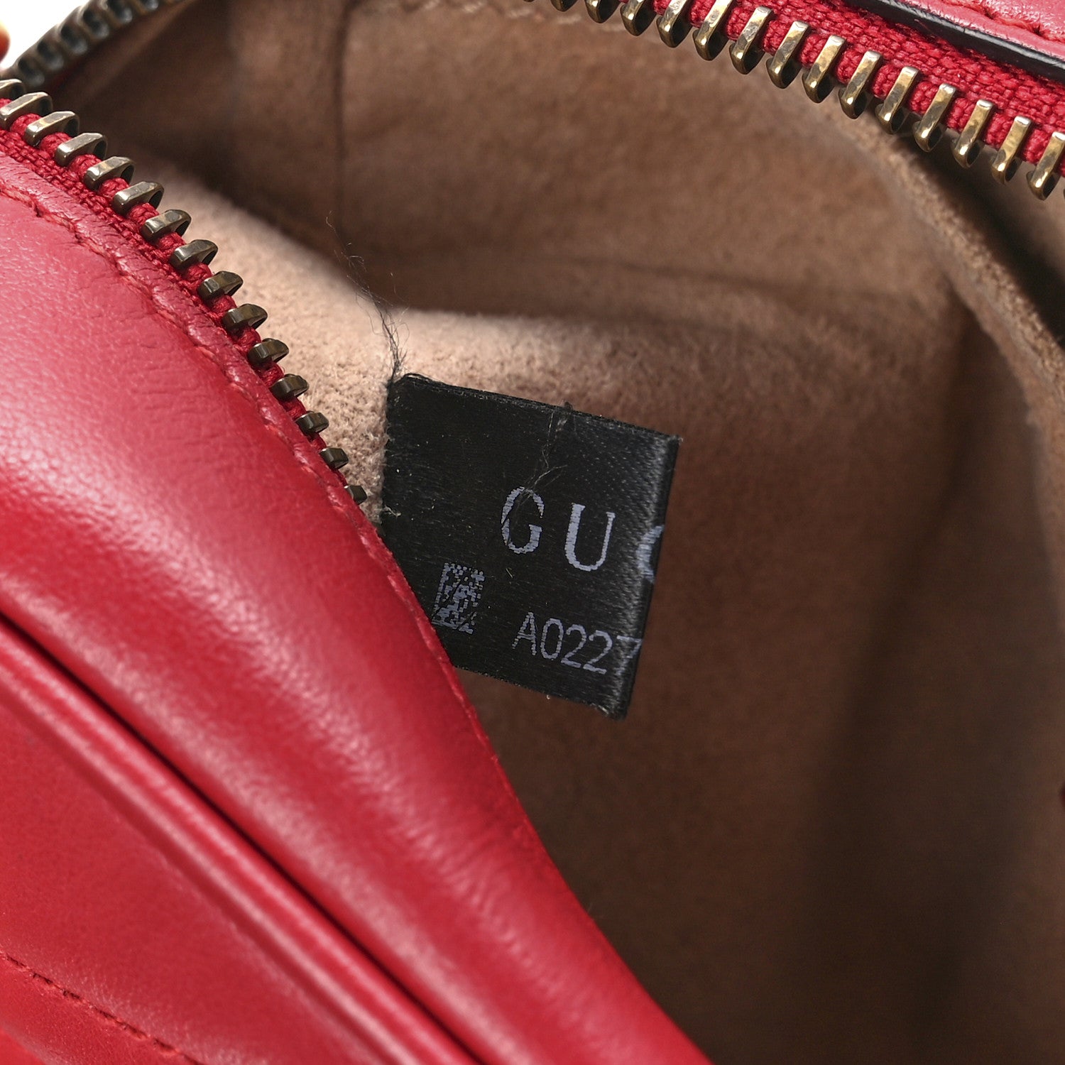 Gucci Calfskin Matelasse Mini GG Marmont Chain Shoulder Bag Hibiscus Red 8 of 13