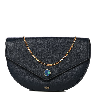 Mulberry Small Classic Grain Calfskin Brockwell Clutch Bright Blue 1 of 10