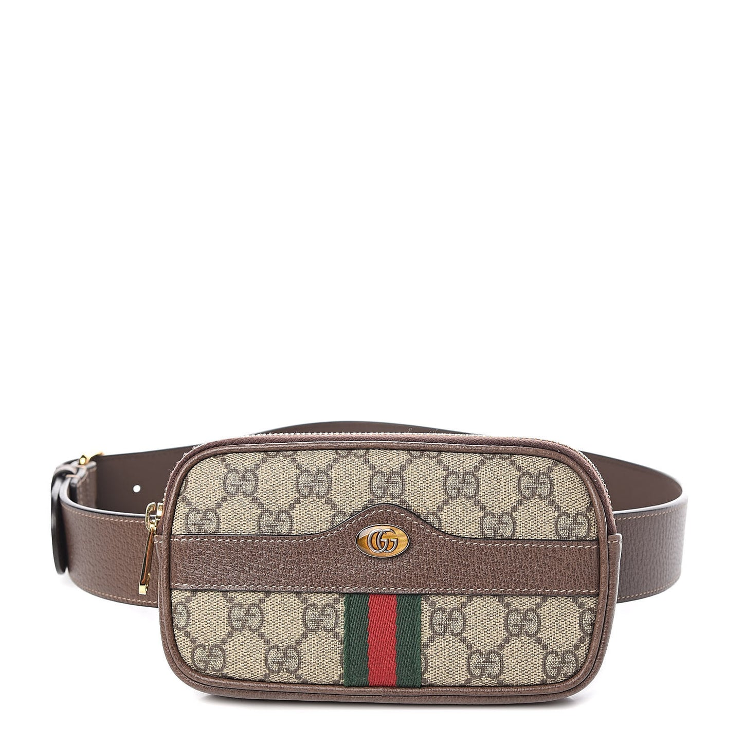 GG Supreme Monogram Ophidia Belted iPhone Case 85 34 Dark Brown