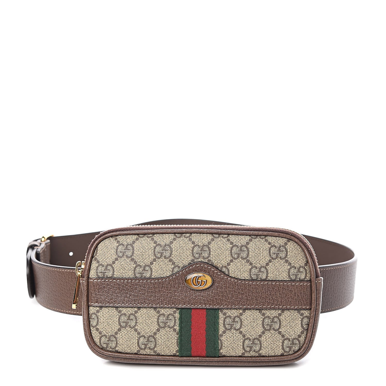 Gucci GG Supreme Monogram Ophidia Belted iPhone Case 85 34 Dark Brown 1 of 10