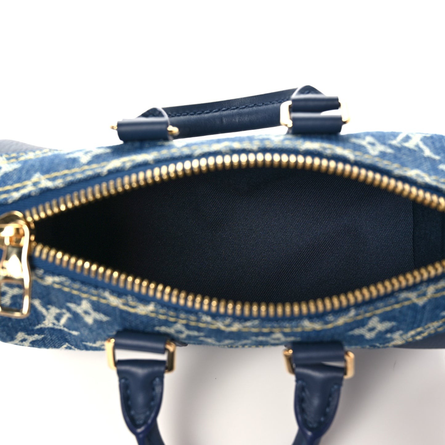 Taurillon Monogram Denim Drip Keepall XS Blue