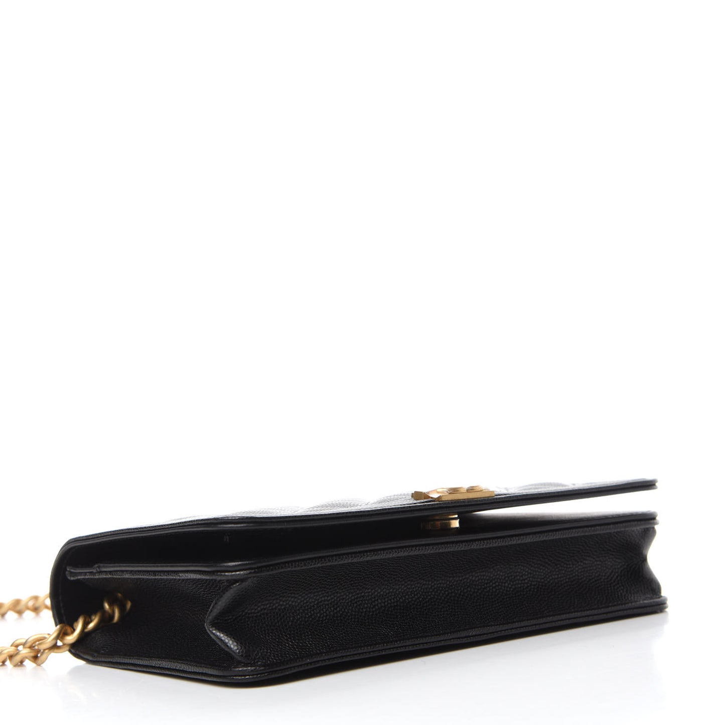 Caviar Quilted Boy Wallet On Chain WOC Black