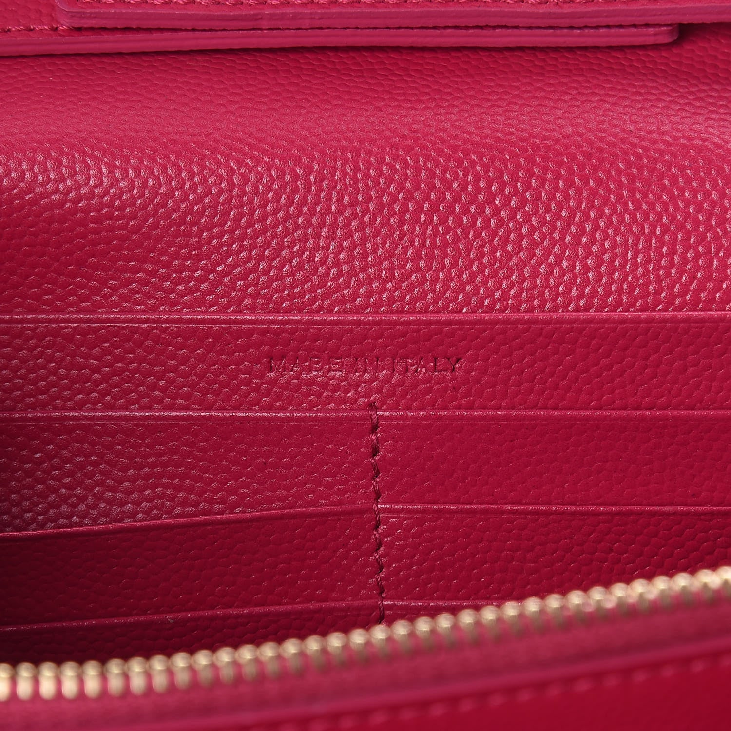 Saint Laurent Grain De Poudre Matelasse Chevron Monogram Chain Wallet Rose Clair 7 of 9