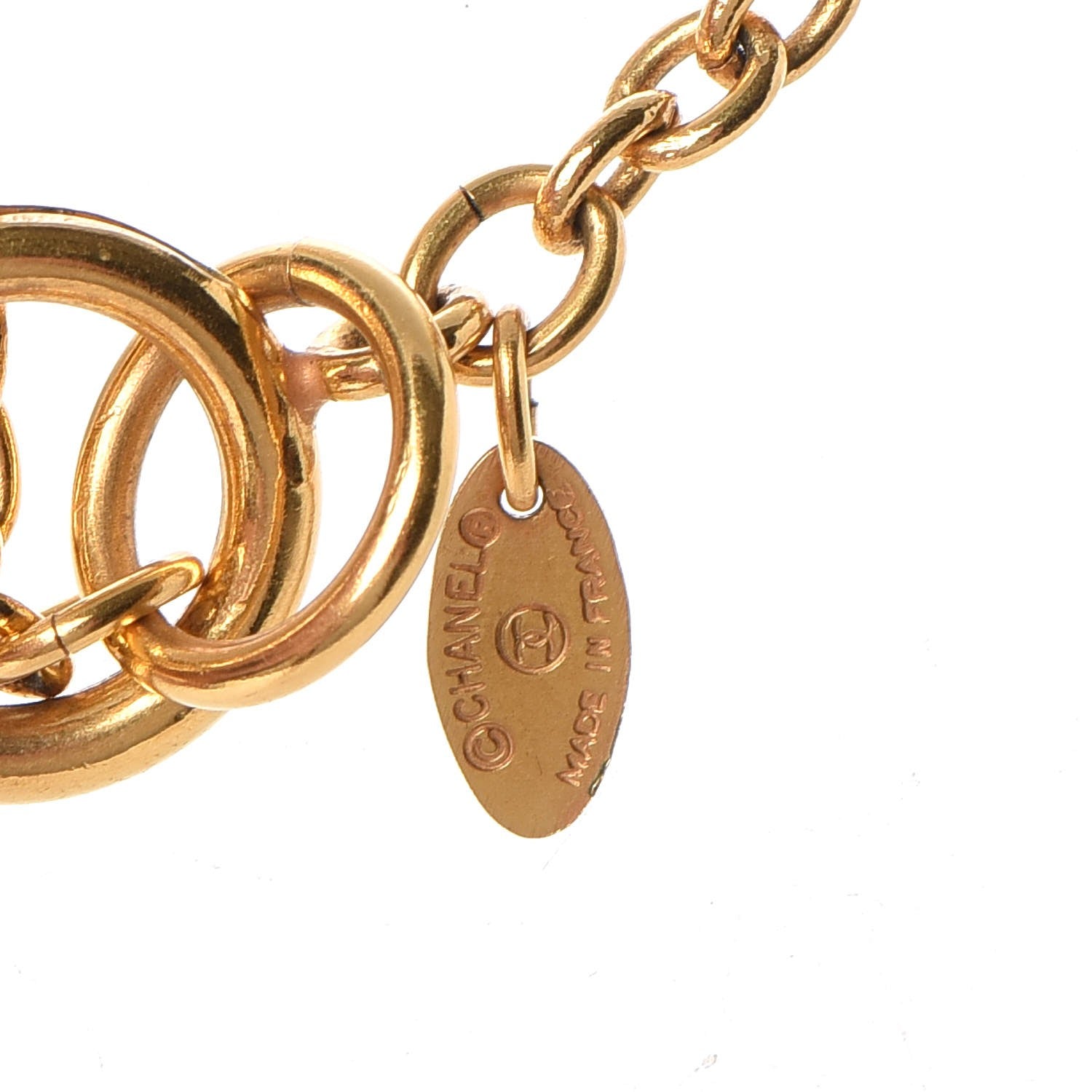 Chanel 31 Rue Cambon Tag Pendant Necklace Gold 6 of 7
