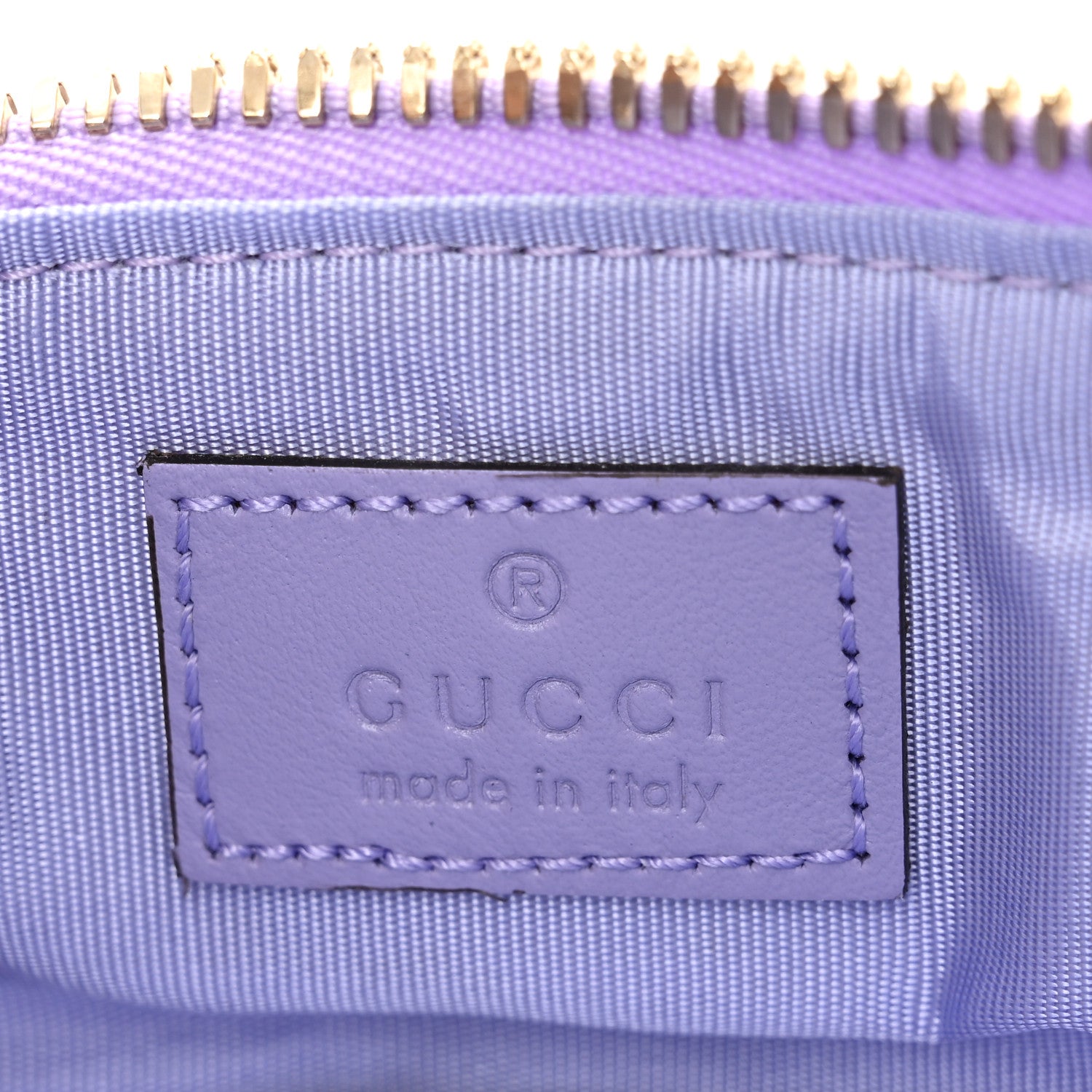 Gucci Denim GG Monogram Nano GG Marmont Vanity Bag Light Purple 6 of 11