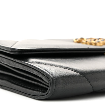 Chanel Lambskin Quilted Chanel 19 Flap Wallet Black 10 of 12