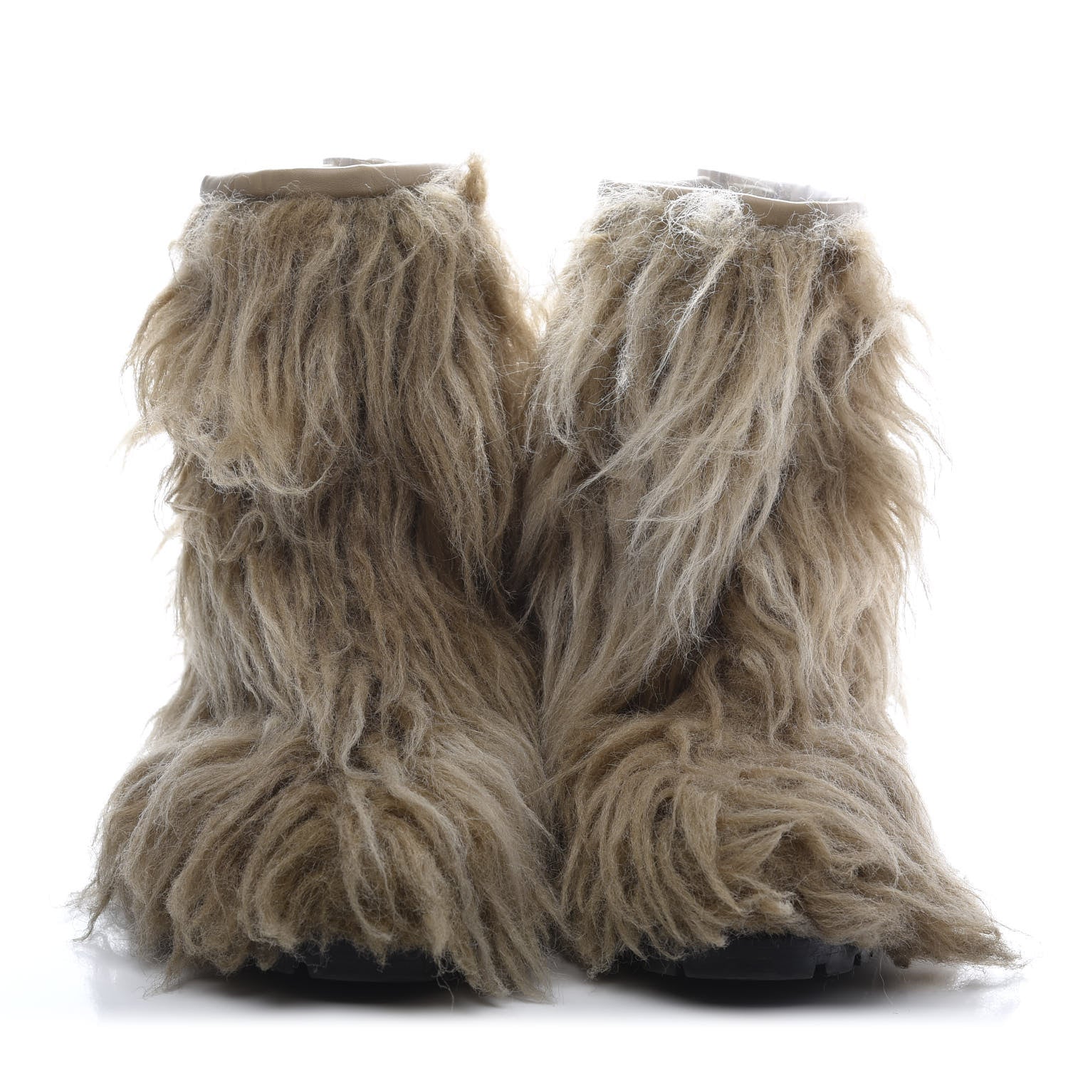 Chanel Fantasy Fur Mukluks Short Boots 38.5 Beige 2 of 8