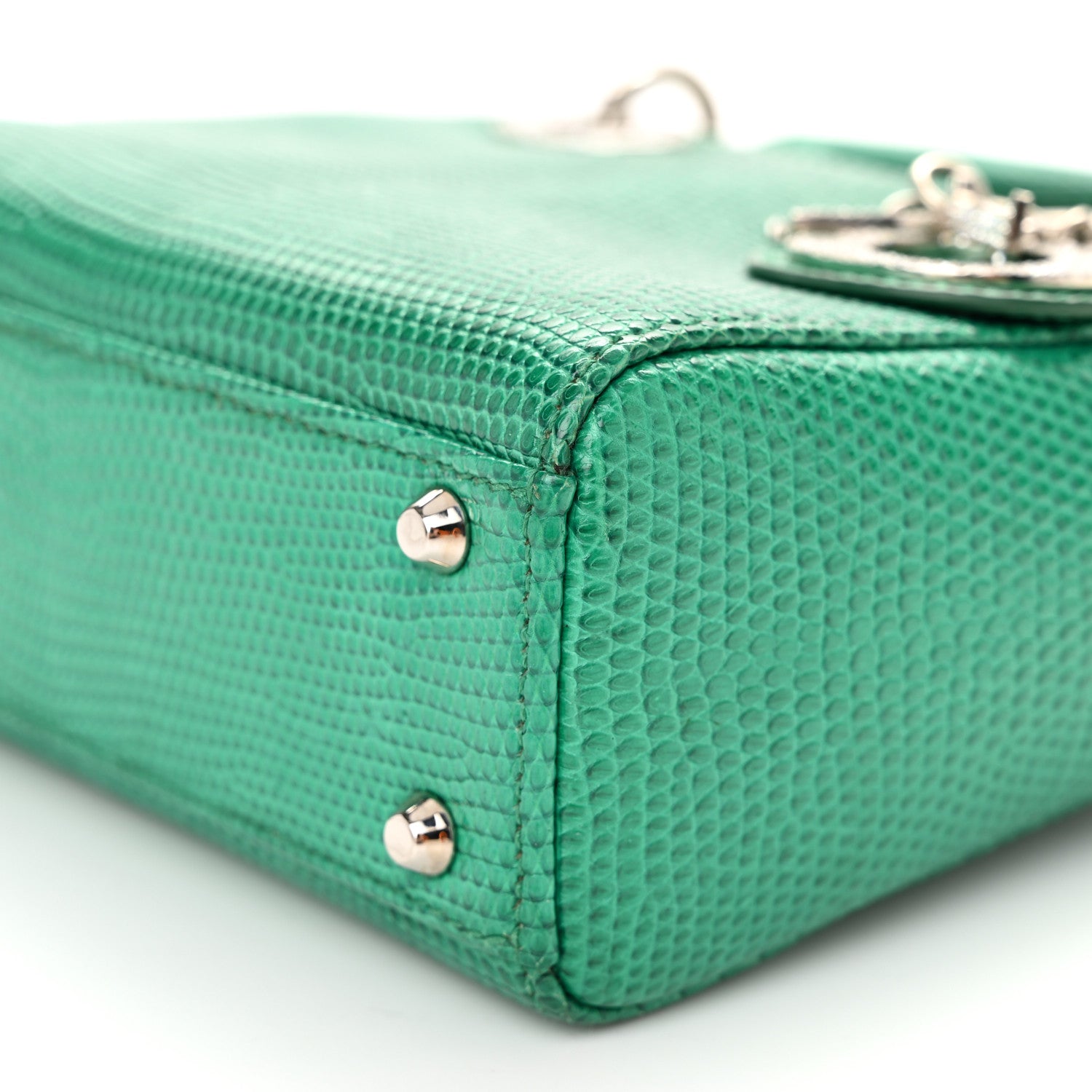 Christian Dior Lizard Swarovski Crystal Mini Lady Dior Green 10 of 13
