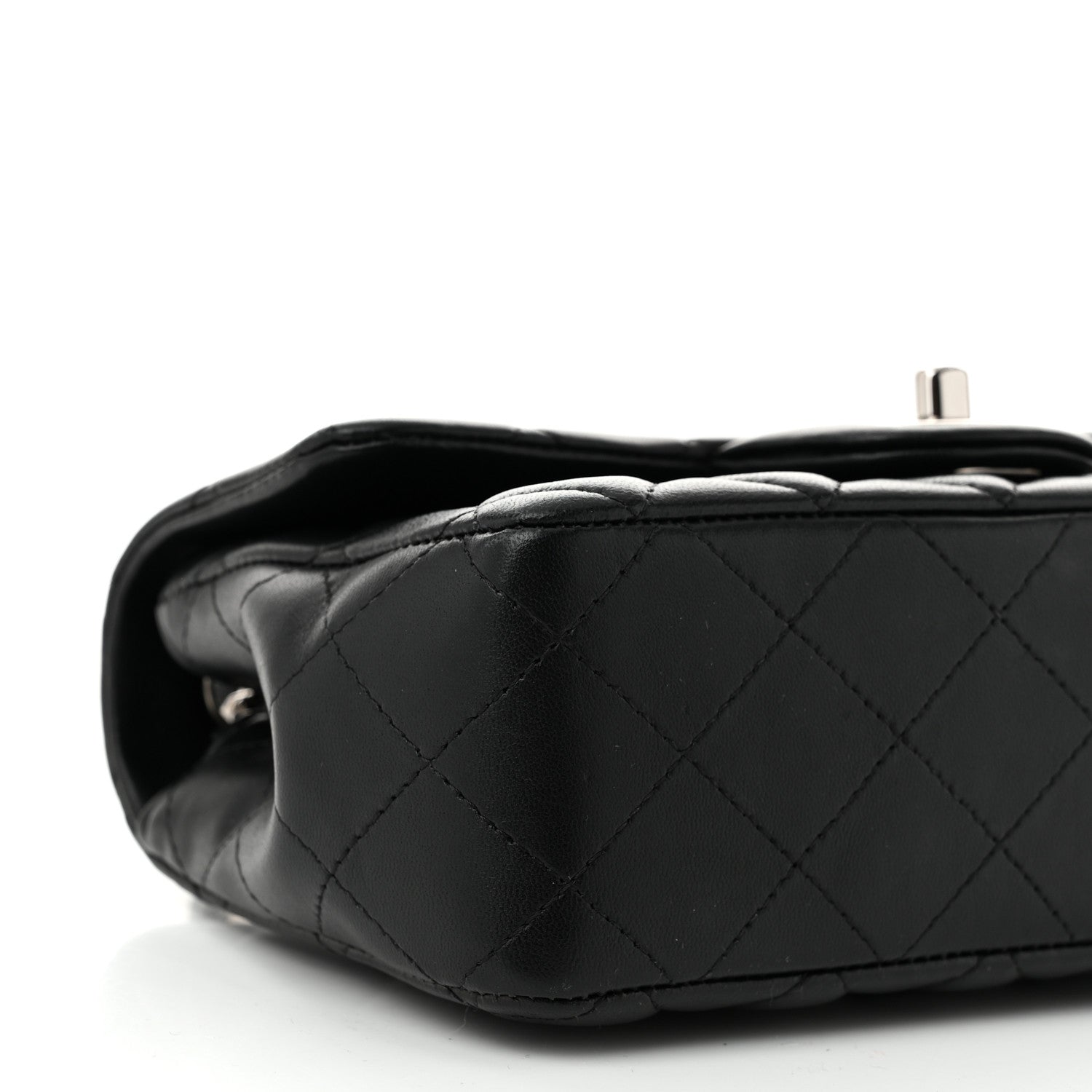 Chanel Lambskin Quilted Mini Rectangular Flap Black 9 of 11