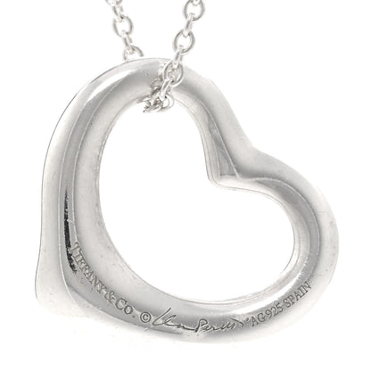 Tiffany Sterling Silver 22mm Elsa Peretti Open Heart Pendant Necklace 4 of 4