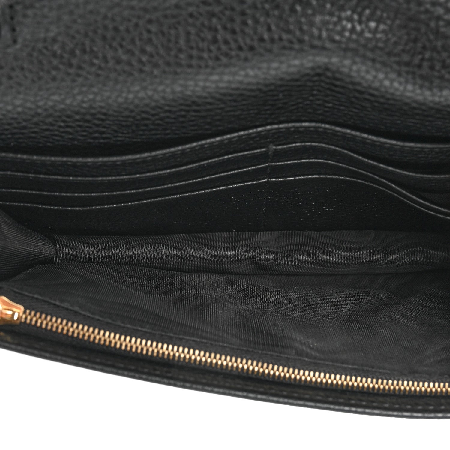 Gucci Pebbled Calfskin Soho Wallet On Chain Black 5 of 10
