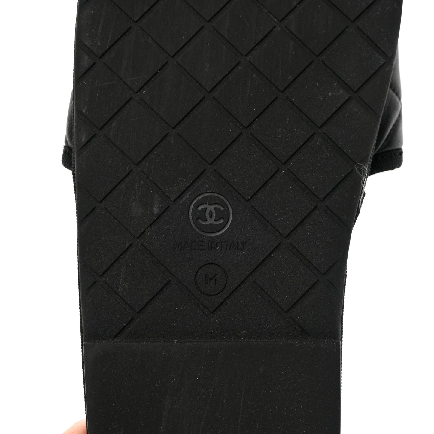 Lambskin CC Flat Mules M Black