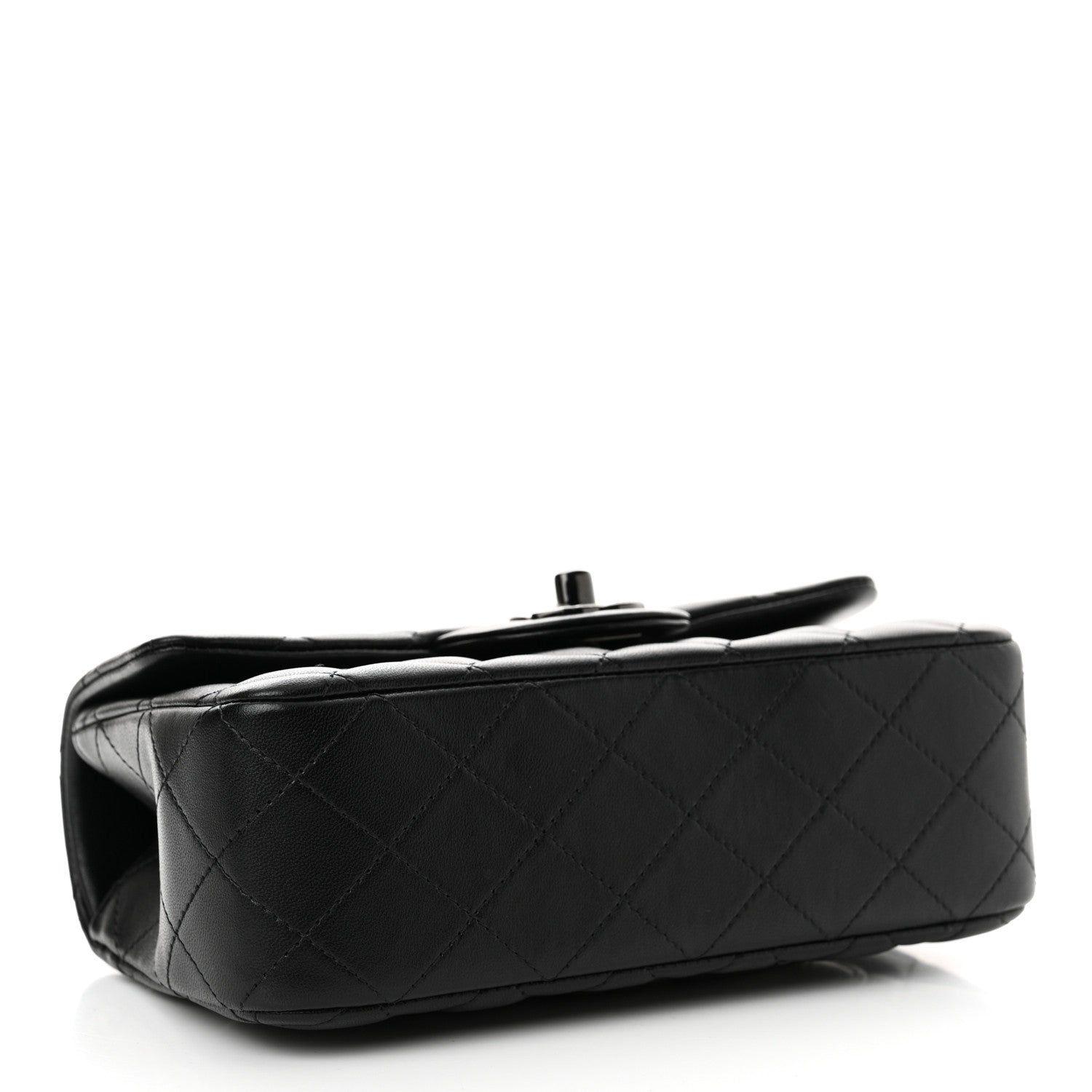 Chanel Lambskin Quilted Mini Top Handle Rectangular Flap So Black 4 of 11