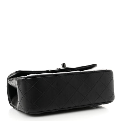 Chanel Lambskin Quilted Mini Top Handle Rectangular Flap So Black 4 of 11