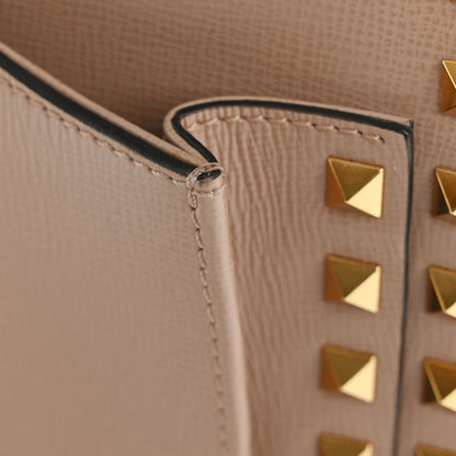 Valentino Garavani Vitello Small Rockstud Alcove Top-Handle Bag Rose Cannelle 11 of 14