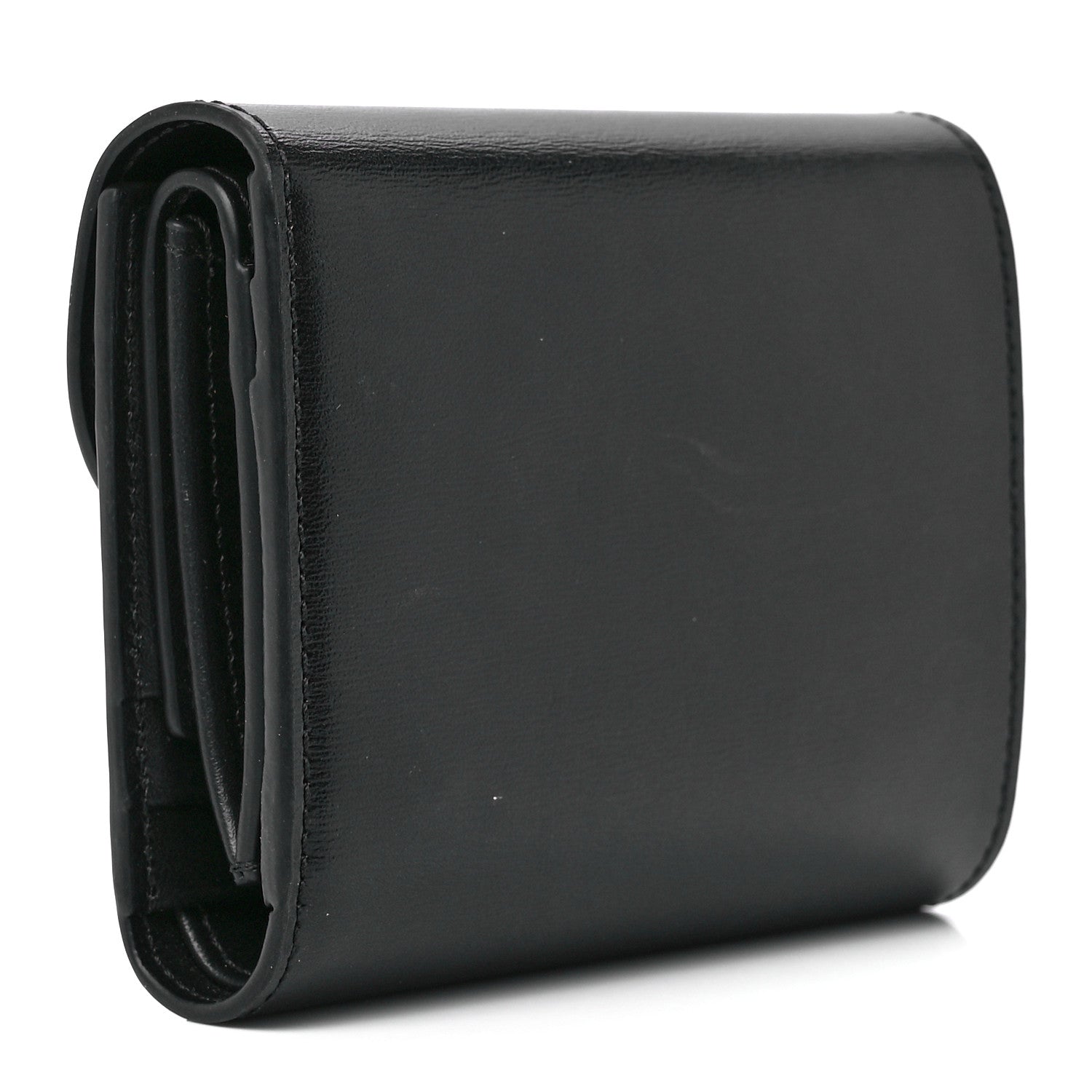 Celine Shiny Smooth Lambskin Small Triomphe Wallet Black 3 of 13