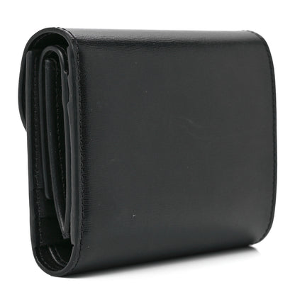 Celine Shiny Smooth Lambskin Small Triomphe Wallet Black 3 of 13