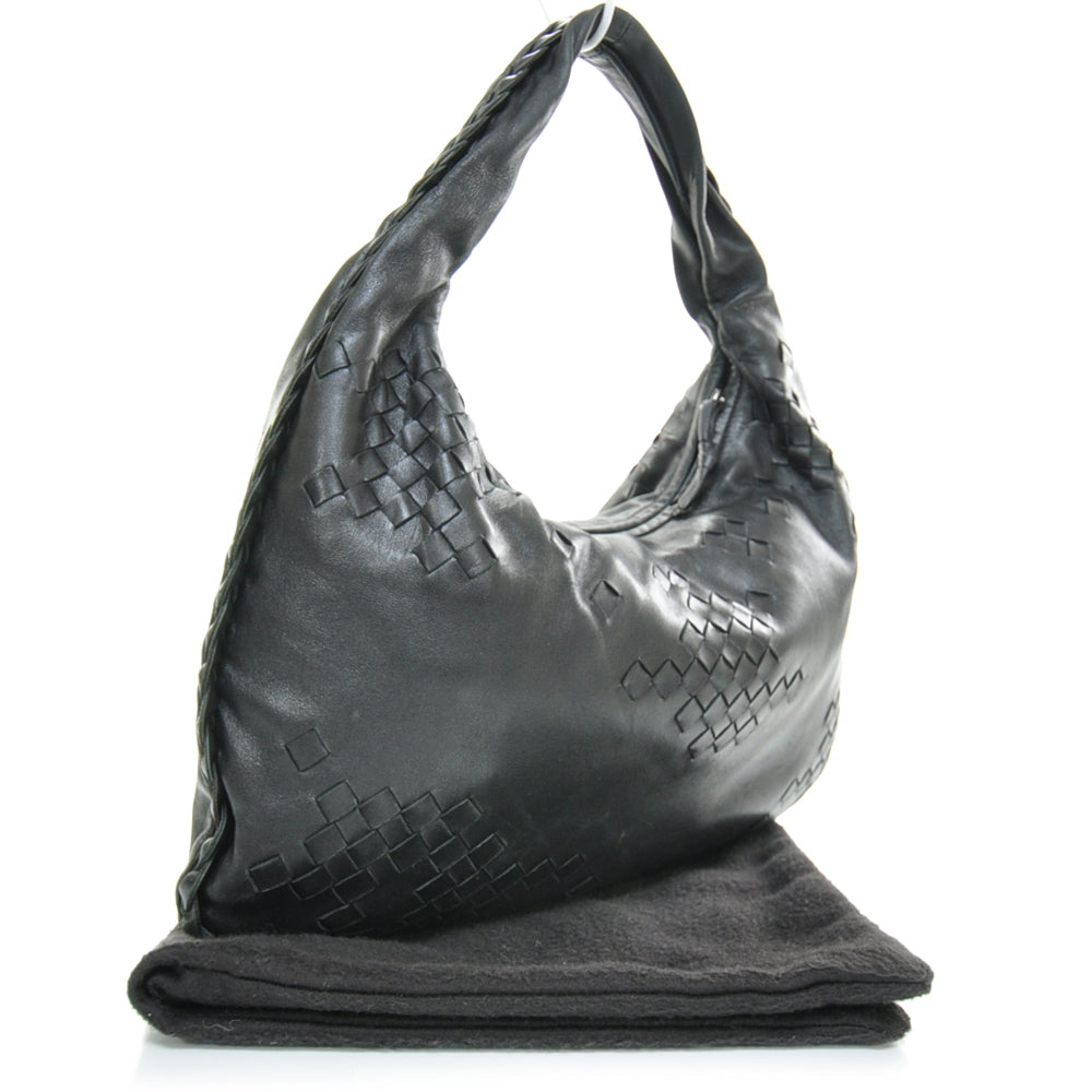Bottega Veneta Woven Medium Veneta Hobo Nero 3 of 11