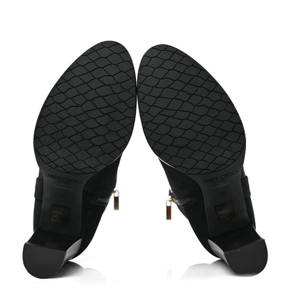 Jimmy Choo Suede Harlow Ankle Boots 38 Black 5 of 6