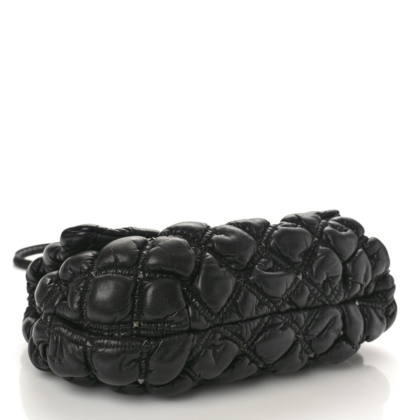 Nappa Medium Spikeme Shoulder Bag Black