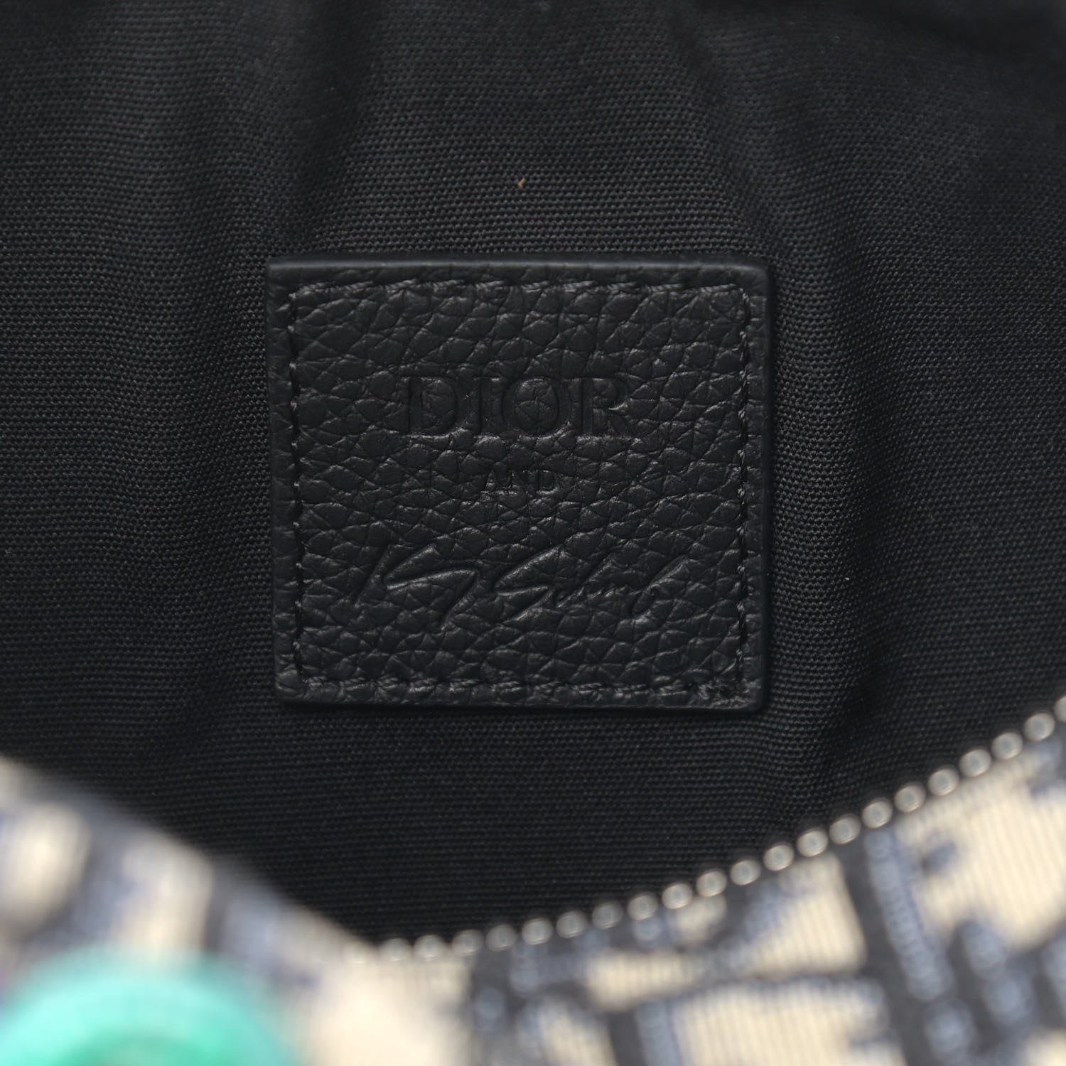 Christian Dior X KENNY SCHARF Oblique Canvas Embroidered Patches Roller Messenger Bag Charcoal 6 of 8