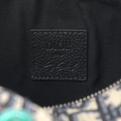 Christian Dior X KENNY SCHARF Oblique Canvas Embroidered Patches Roller Messenger Bag Charcoal 6 of 8