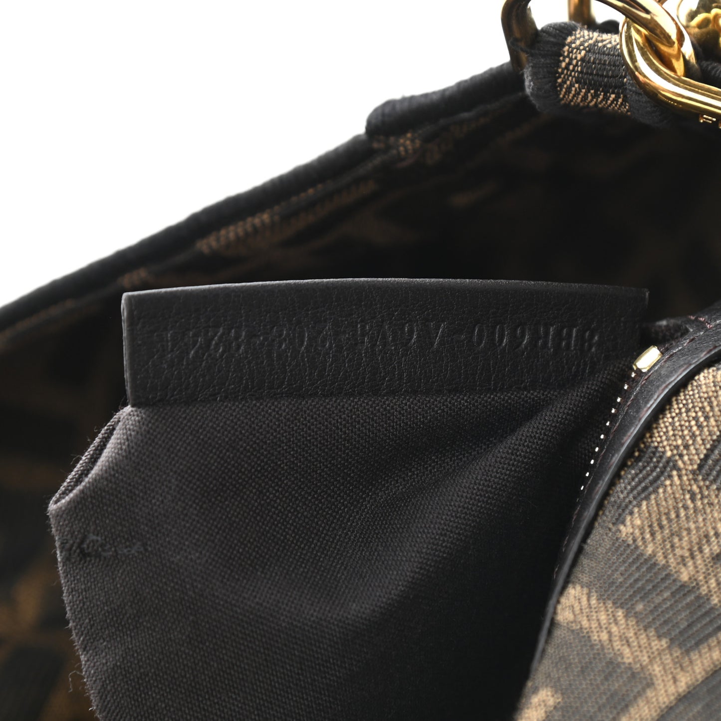 Fabric Jacquard FF 1974 Medium Baguette Tobacco Moro Black