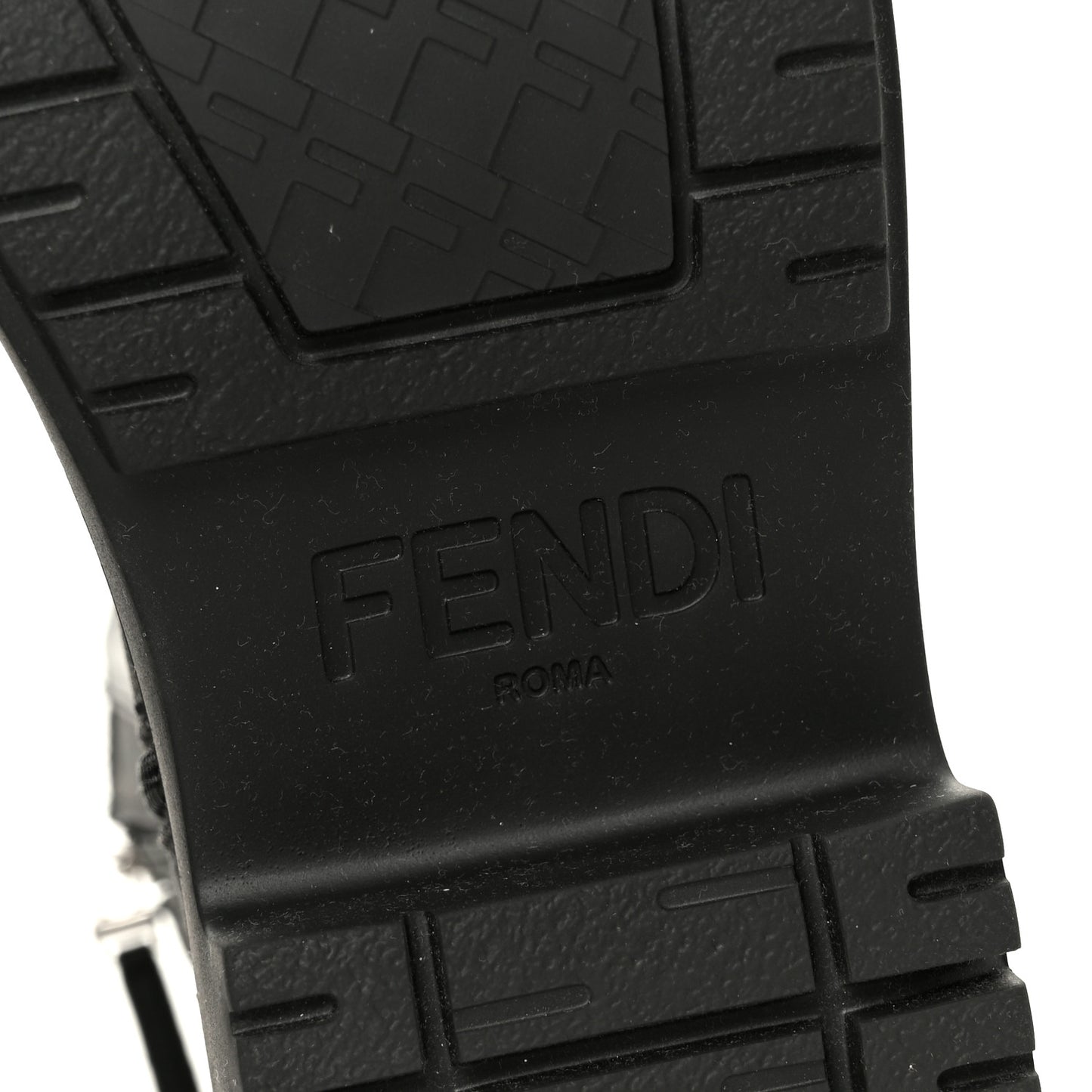 Fabric Jacquard Vitello FF Domino 50mm Biker Boots 40 Black Asfalto