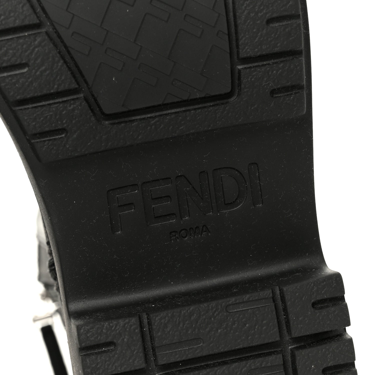 Fendi Fabric Jacquard Vitello FF Domino 50mm Biker Boots 40 Black Asfalto 7 of 10